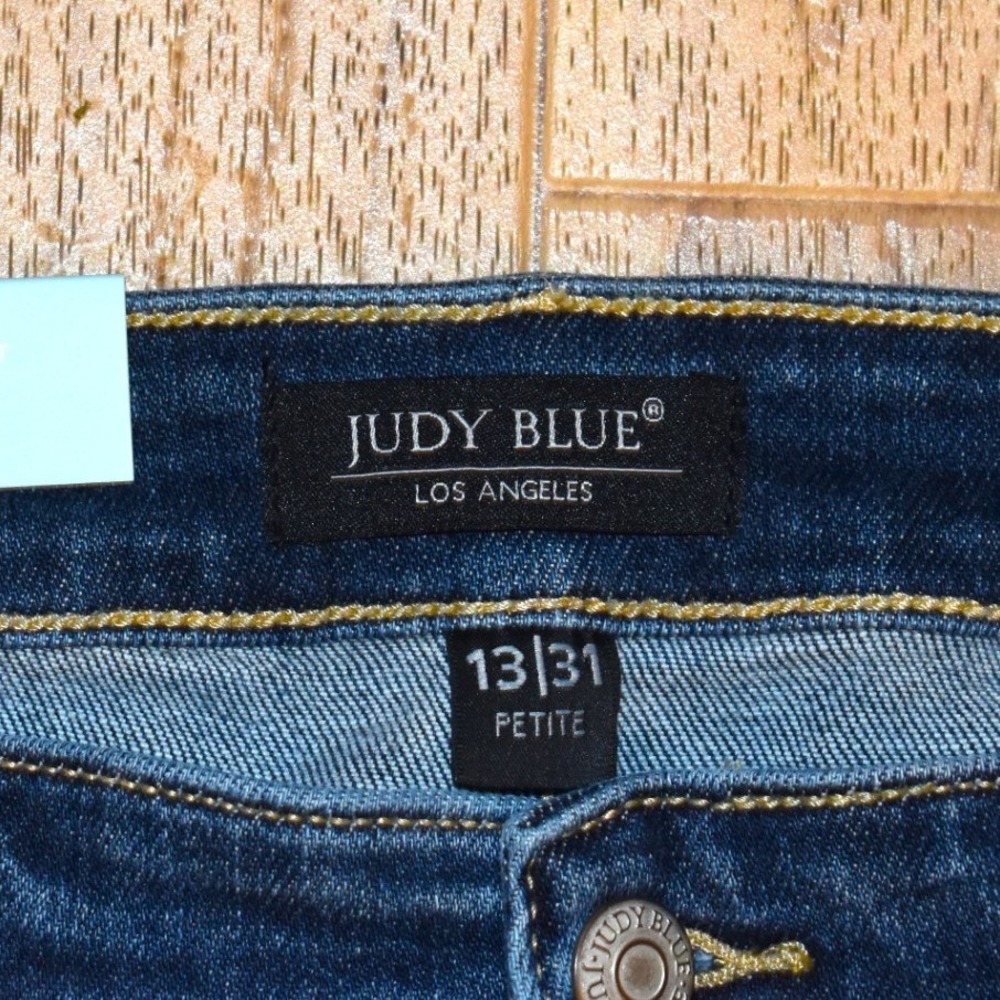 Judy Blue Trouser Flare Jeans Womens 13/31 Petite NWT High Waist Stretch - Picture 6 of 10